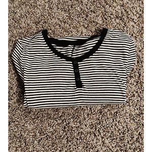 SO Ladies Striped Short Sleeved Swing Dress